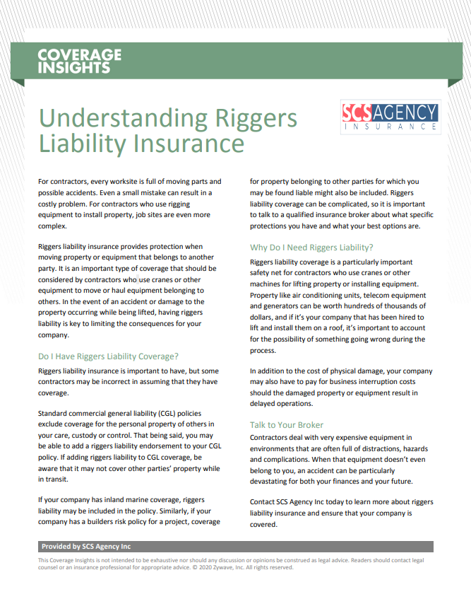 Coverage Insights Understanding Riggers Liability Insurance SCS
