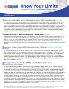 Know Your Limits December 2025
